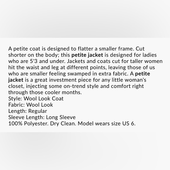 NWT Wool Look Longline Trench Coat - Picture 15 of 16